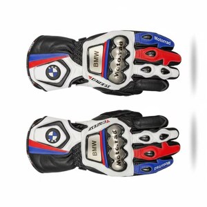 BMW Motorrad Race Edition läderhandskar för motorcykel: Knogskydd i kolfiber, racinghandskar i kohud