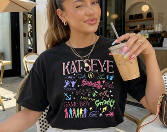 Katseye Beautiful Chaos Tour Shirt, Kpop Vintage Graphic Tee,Gnarly Gabriela Katseye Shirt,Eyekon Kpop Fan Gift,Concert Unisex Tee,Cute Gift