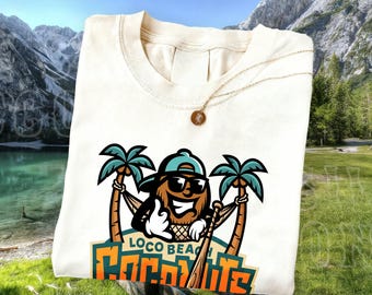 Loco Beach Coconuts Baseball Shirt, Coconut Game Day Tee, Tropical Baseball Fan Gift, Summer Sports Shirt For Her, Unisex Beach Outfit Gift