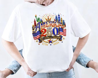America 250 Shirt, 250 Years Of Freedom Tee, Patriotic USA Graphic Shirt, Independence Anniversary Apparel, American Pride Celebration Gift