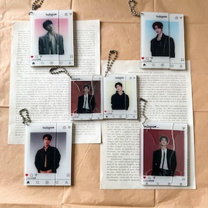 Zhang Linghe uittrekbare acryl sleutelhanger, creatieve tashanger in fotostijl voor fans van Zhu Yu