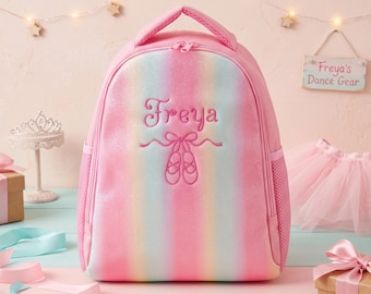 Sparkly Girls Dance Backpack, Toddler Ballet Dance Bag, Gymnastics Cheer Gifts