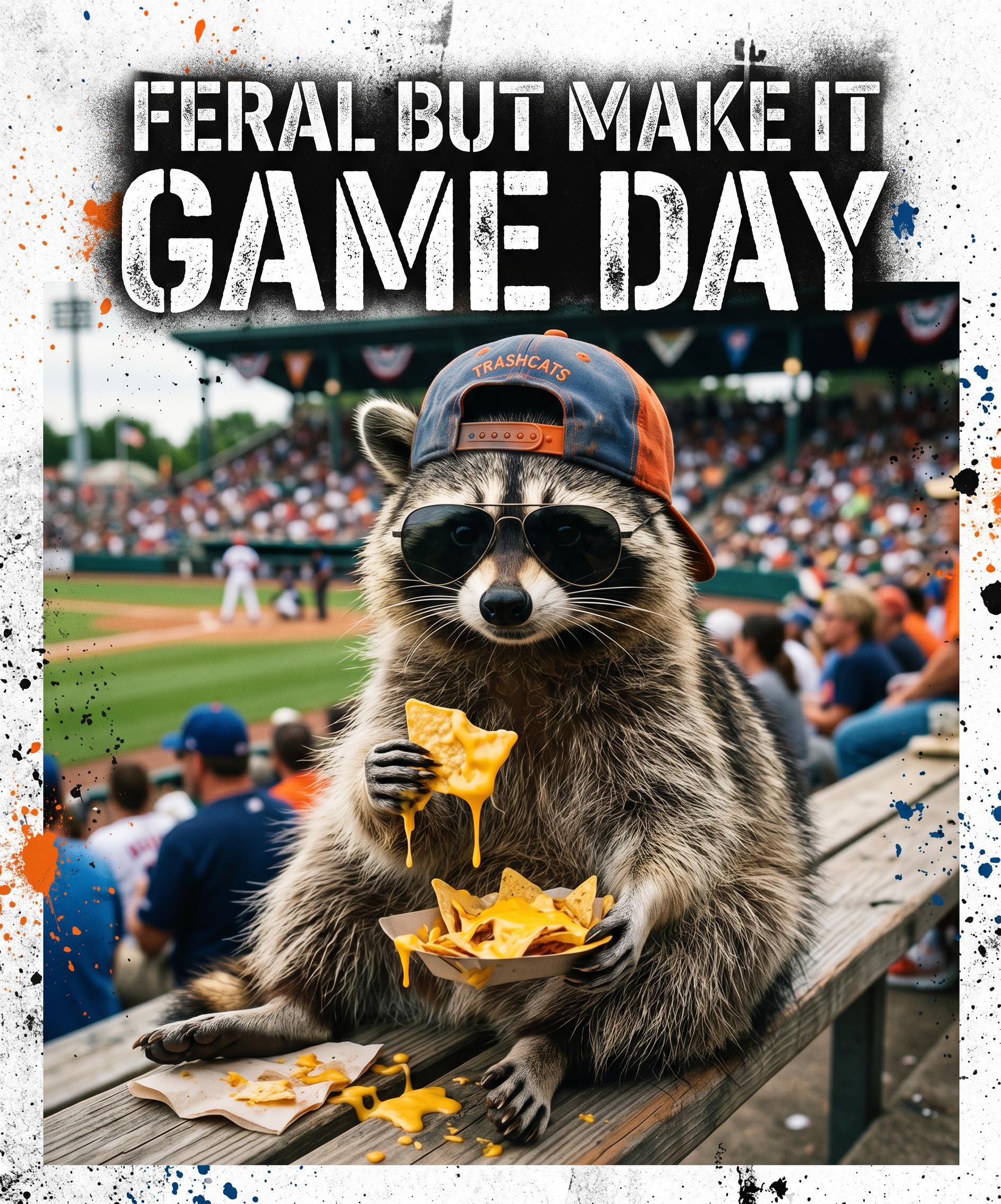 Baseball Raccon Raccoon Baseball PNG Bundle, Feral Raccoon Game Day Design, Funny ...