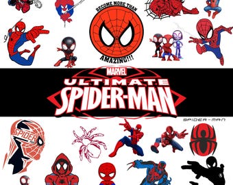Spiderman PNG Bundle Spider Man Clipart Superhero Birthday Sublimation Cricut Shirt Transparent PNG Digital Download Avengers Designs