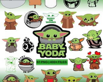 Baby Yoda PNG Bundle Grogu Star Wars Mandalorian Cute Jedi Galaxy Clipart Birthday Sublimation Cricut Shirt Transparent PNG Download