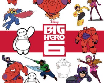 Big Hero 6 PNG Bundle Baymax Clipart Hiro Robot Birthday Sublimation Designs Cricut