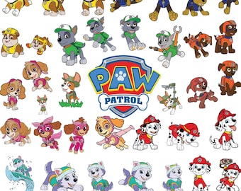 Paw Patrol PNG Bundle, Cartoon Dog Squad PNG, Kids Cartoon Clipart, Instant Download Sublimation Design for Shirts & Tumblers