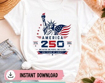 USA 250th Anniversary PNG SVG, America 250 Semiquincentennial 1776-2026 Shirt Design, Patriotic American Pride Graphic