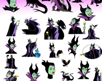 Maleficent PNG Bundle, Dark Fairy Inspired Cartoon Design, Gothic Fantasy Shirt PNG, Villain Sublimation Bundle, Instant Download