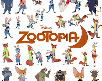 Zootopia PNG Bundle, Cute Animal Police Cartoon Design, Retro City Adventure Shirt PNG, Sublimation Bundle, Instant Download