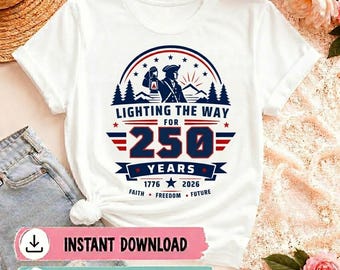 USA 250th Anniversary PNG SVG, Semiquincentennial 1776-2026 T-Shirt Design, Patriotic American Pride Graphic, 4th of July 2026 Sublimation