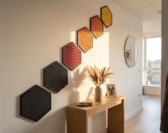 3D Printed Hexagon Wall Art | Honeycomb Panel Set | Geometric Home Decor | Modern Office Wall Decor | Unique Housewarming Gift