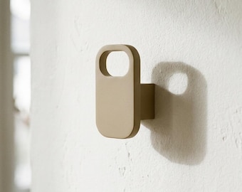 LOOP Wall Hook | Modern 3D Printed Capsule Hook | Scandi Japandi Entryway Decor | Coat Bag Hook | Minimalist Wall Decor Gift