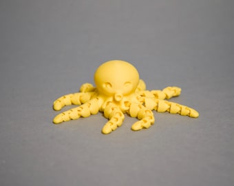 3D Printed Articulated Octopus | Flexi Fidget Toy | Desk Pet | Fun Gift for Kids & Adults | Ocean Animal Toy