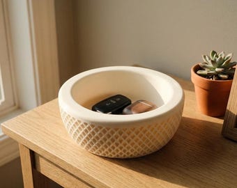 3D Printed Catch-All Tray | Key Dish | Entryway Bowl | Minimalist Desk Organizer | Modern Home Decor Gift for Him