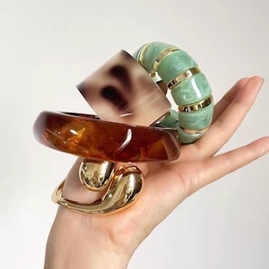 Vintage-inspiriertes Statement-Armband-Set – Modische Armreifen im Retro-Stil, ideal zum Kombinieren, stilvoller Alltagsschmuck & Geschenkidee für Frauen