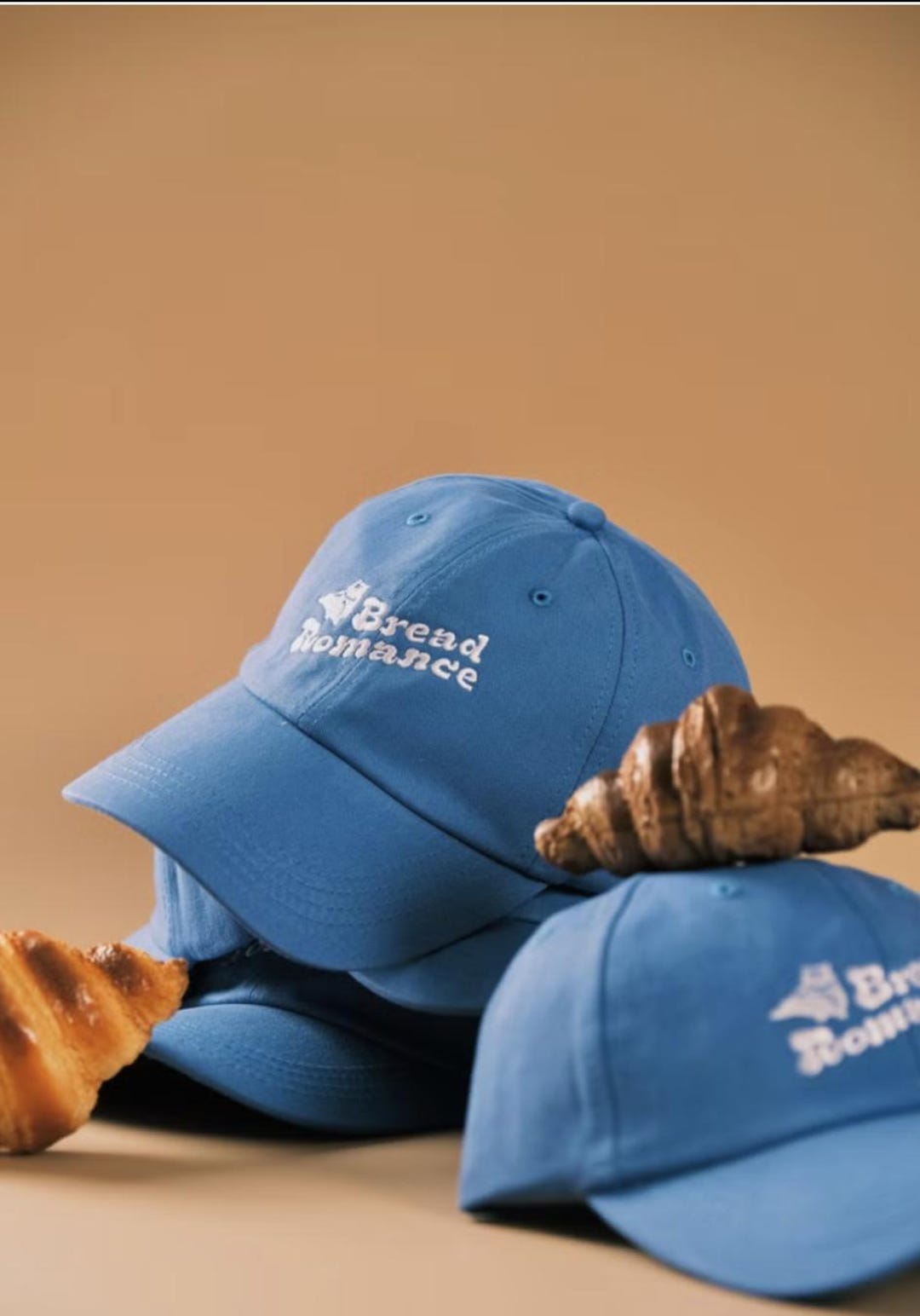 Bread Romance Embroidered Washed Blue Baseball Cap - Etsy