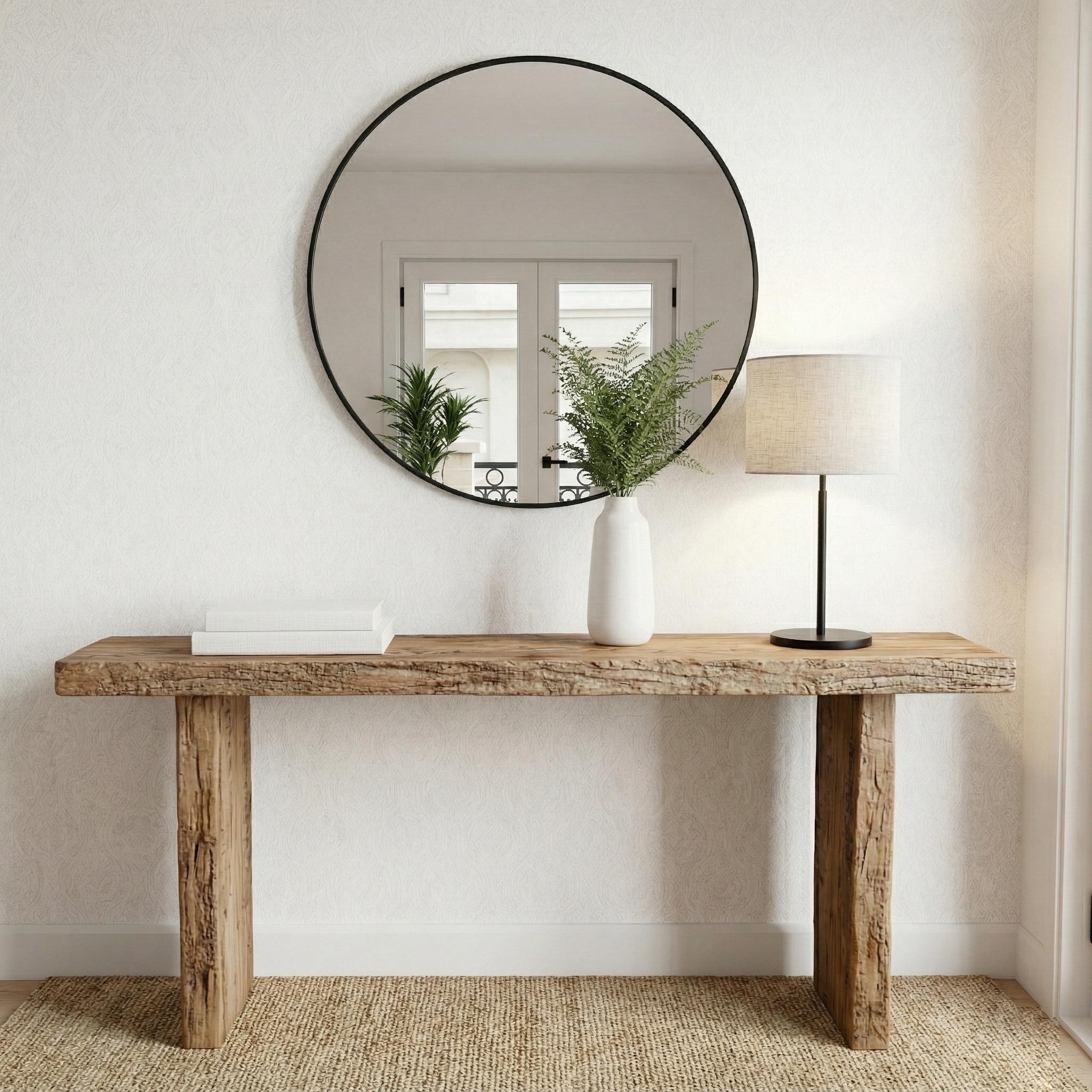 Reclaimed Solid Wood Console Table, Rustic Distressed Entryway Table ...