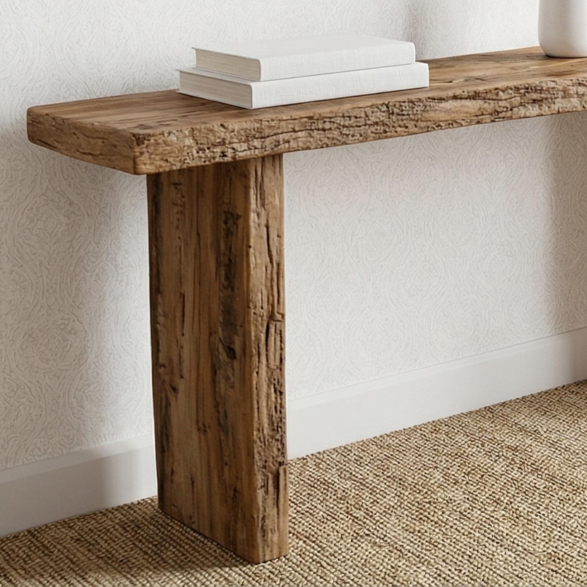 Reclaimed Solid Wood Console Table, Rustic Distressed Entryway Table ...