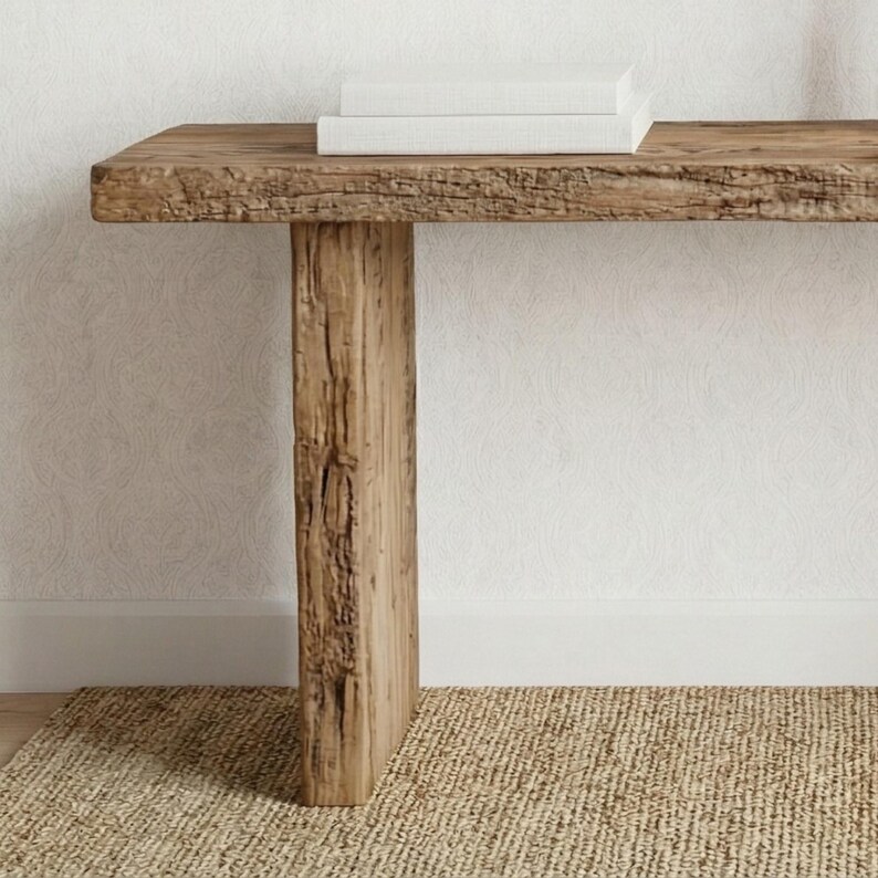 Reclaimed Solid Wood Console Table, Rustic Distressed Entryway Table ...