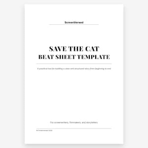 Save the Cat Beat Sheet Template for Screenwriting, Story Structure Worksheet, Plot Development Tool, Story Planning PDF