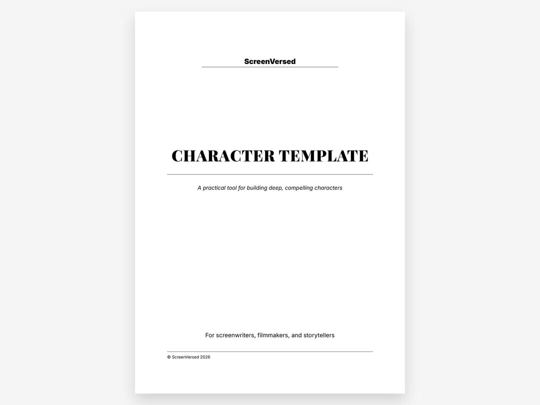 Character Development Worksheet for Screenwriting, Storytelling Tool ...