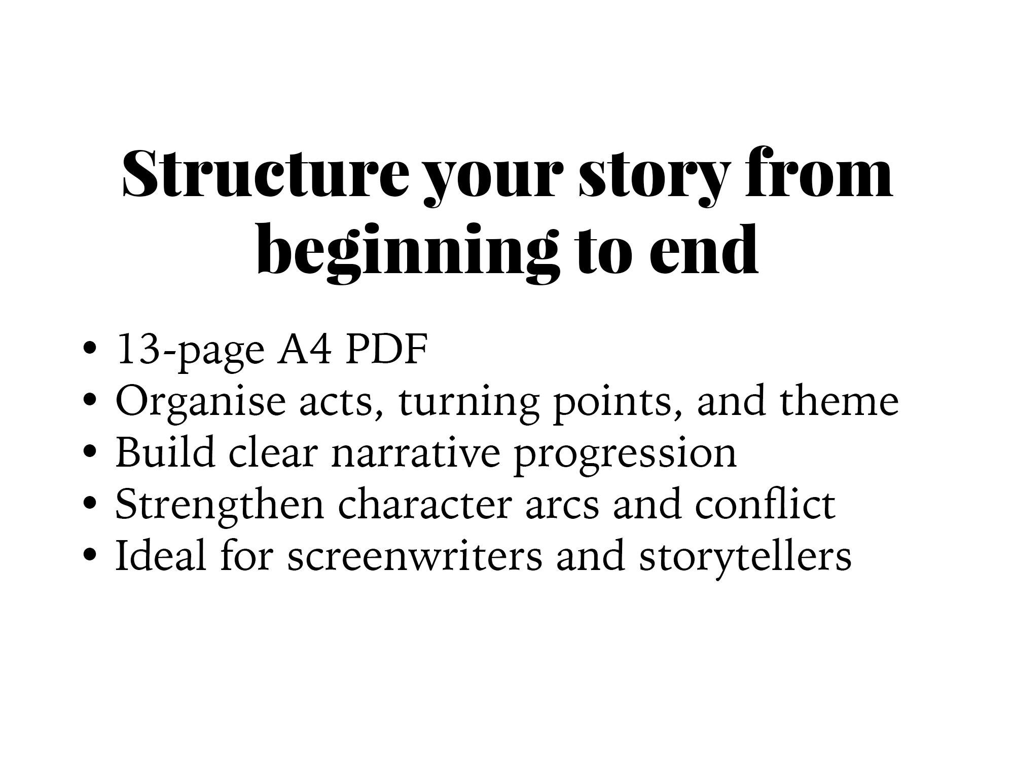 Story Structure Template.pdf Story Structure Template, Three Act Structure Worksheet, Plot Planning ...