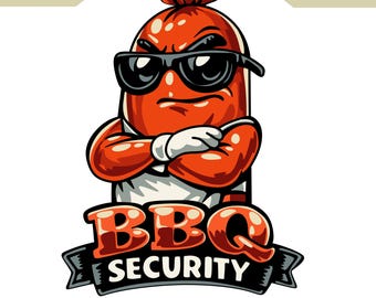 BBQ Security Shirt PNG, Original Artwork, Funny Grill Master Digital Download, BBQ Sausage Sublimation Sticker, Commercial Use