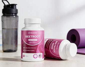 2 Bottles Rosabella Organic Beet Root Capsules-, Promote blood circulation, help to the heart,120 Capsules-1300mg Beetroot