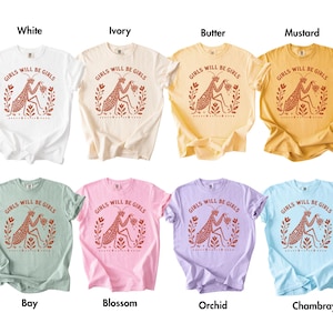 Girls Will Be Girls Praying Mantis Comfort Colors® Shirt, Feminist Insect Graphic Tee, Vintage Botanical Mantis Shirt, Nature Lover Gift image 9
