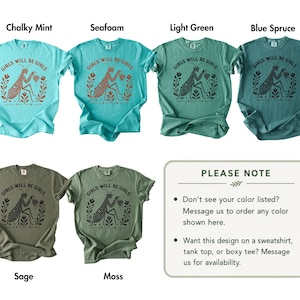 Girls Will Be Girls Praying Mantis Comfort Colors® Shirt, Feminist Insect Graphic Tee, Vintage Botanical Mantis Shirt, Nature Lover Gift image 10
