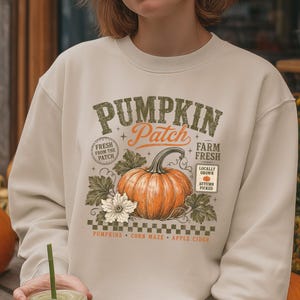Pumpkin Patch Sweatshirt Unisex | Cozy Herbst Shirt | Herbstliches Crewneck | Vintage Pumpkin Pullover | Cute Fall Shirt | Autumn Lover