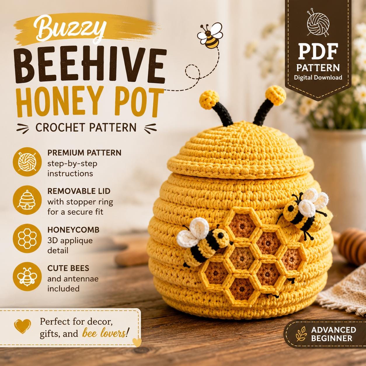 Beehive Honey Pot