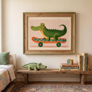 Large statement street art framed in a modern teen bedroom or creative studio.