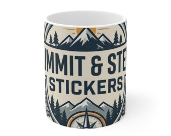 Summit & Steel Logo Mug | Outdoor Adventure Brand Coffee Cup | Explore Engage Execute