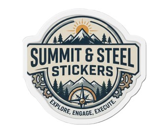Summit & Steel Logo Magnet | Outdoor Adventure Brand Emblem Fridge Magnet