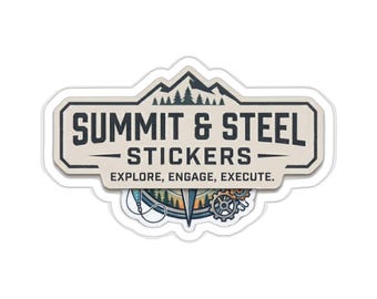 Summit & Steel Badge Decal | Outdoor Adventure Brand Emblem Vinyl Sticker
