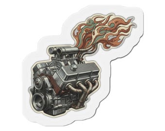 Muscle Car V8 Magnet - Built Not Bought | Muscle Car V8 Magnet | Fridge Locker Car Magnet