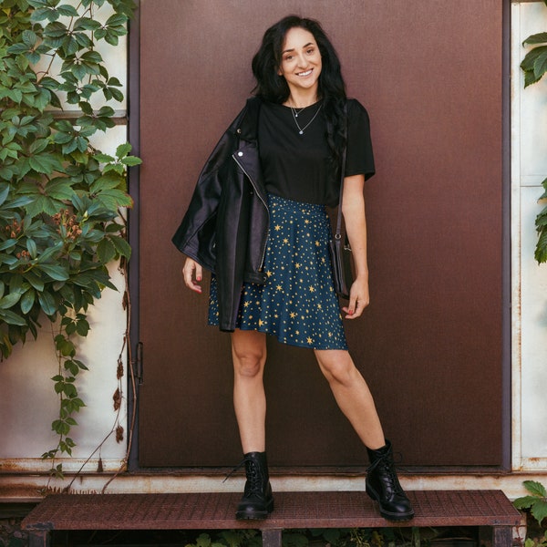 Starry Night Knit Midi Skirt main image 1
