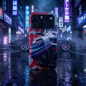 Touge JDM Handyhülle | Japanische Straßenrennkultur | Geschenk für Auto Kerl | iPhone 13 14 15 16 17 Samsung S22 S23 S24 S25 | Kostenloser US Versand