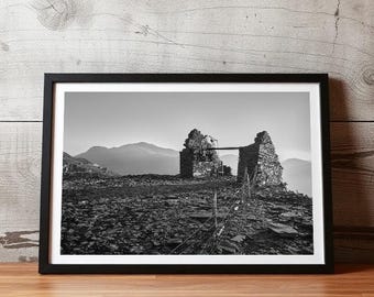 Mecanismo de extracción en la cantera de Dinorwig, en el Parque Nacional de Snowdonia, Gales.