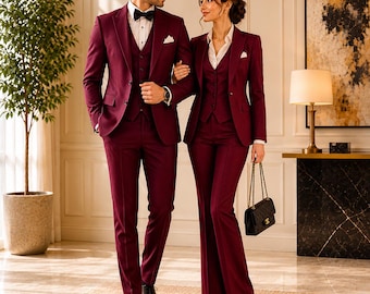 Traje de esmoquin italiano para hombres, mujeres y parejas, traje de boda de lujo, esmoquin moderno para novio, ropa formal europea, traje de graduación.