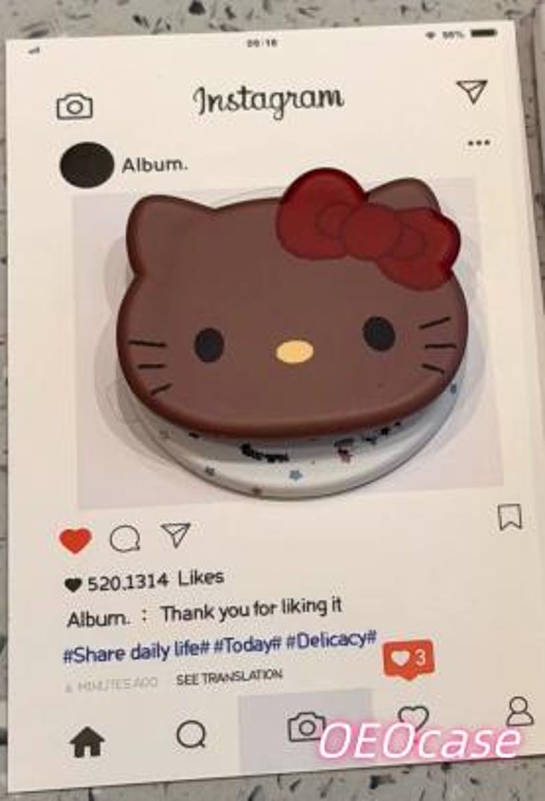 Funda para teléfono compatible con MagSafe de Hello Kitty para iPhone 17 Pro Max, iPhone 16, iPhone 15, funda protectora estética Kawaii con soporte. MagSafe Grip Olny