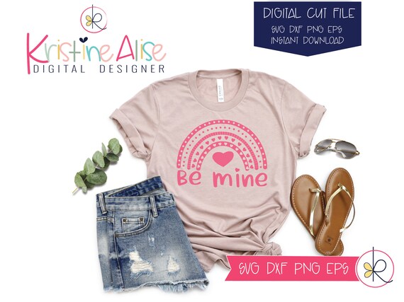 Be Mine Boho Rainbow SVG, Png Dxf Eps, Valentines Day Svg, Be Mine Svg, Valentine Svg, Valentine Shirt Svg, Love Svg, heart Svg, Rainbow Svg