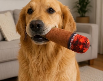 Zigarren-Hundespielzeug Lustiges Quietschendes Plüsch, Zigarette-Kauen-Spielzeug für Hunde, Kicherndes Interaktives Welpen-Spielzeug, Lustiges Gag-Geschenk für Hundepapa, Klein oder Groß