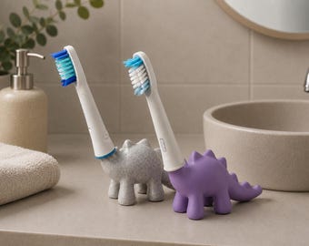 Oral-B und Philips Zahnbürstenkopfhalter, Dinosaurier-Zahnbürstenhalter, Organizer für elektrische Zahnbürsten, Badezimmerdeko, Dino-Geschenk