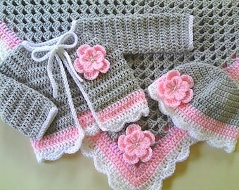 Babykleidung Grau Häkelanleitung, Neutrales Baby Outfit PDF, Neugeborenen Set Muster, Minimalistische Babykleidung, DIY Geschenk