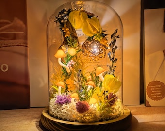 Magic Mushroom Night Light, Wishing Tree with Bird Nest, Cottagecore Decor, Mushroom Lamp, Fairy Table Lamp, Home Decor Gifts Light