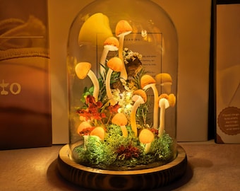 Magic Mushroom Lamp, Glowing Light, Mushroom Night Light, Enchanted Forest Home Decor, Birthday Gift, Christmas Gift, Anniversary Gift