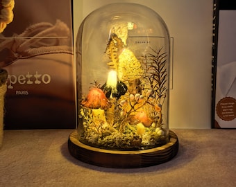 Handmade Mushroom Lamp, Enchanted Mushroom Forest Night Light, Magical Home Decor, Desktop Decoration, Creative Gift for Any Occasion